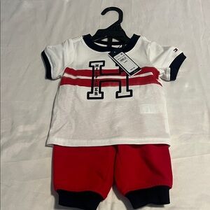 Tommy Hilfiger White and Red Baby Set